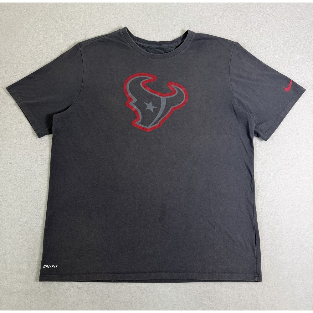 Nike Houston Texans Dri-FIT T Shirt Mens XL Gray NFL Football Athletic Tee - Picture 2 of 16